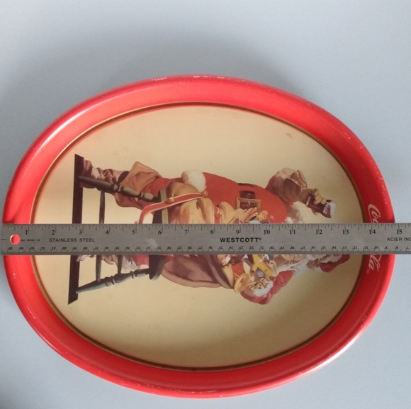 Vintage 1989 Santa Tray Metal - Picture 10 of 10